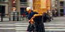 Courier delivering laundry express in London